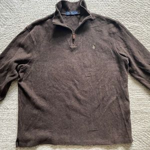 Polo Ralph Lauren Quarter Zip, Men’s size XL, Brown